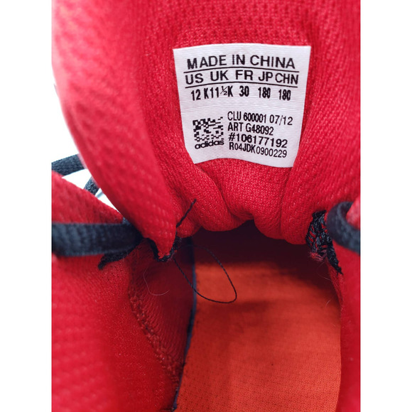 Kids shoes Adidas D Rose 3 Basketball Sneakers Black Red Size 12 - Picture 6 of 6